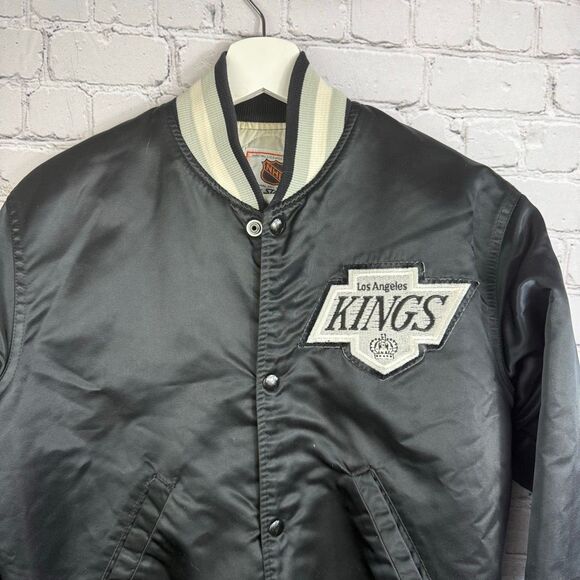 Vintage Starter Los Angeles Kings Varsity Jacket Satin Quilted Size Small - Picture 2 of 11